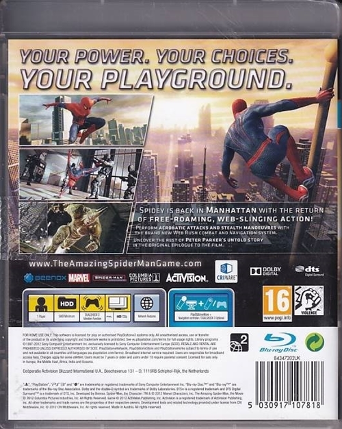 The Amazing Spider-Man - PS3 (B Grade) (Genbrug)